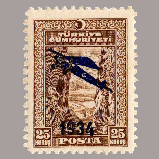 1934 SÜRŞARJLI BİRİNCİ UÇAK PULLARI