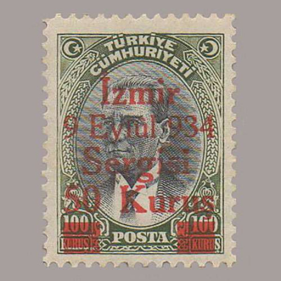 1934 İZMİR FUARI SÜRŞARJLI HATIRA PULLARI