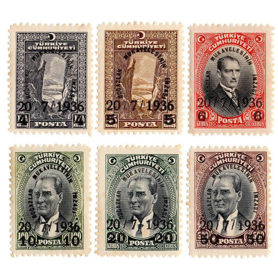 1936 BOĞAZLAR MUKAVELESİNİN İMZASI SÜRŞARJLI HATIRA SERİSİ