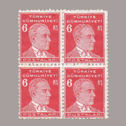 1940   4. ATATÜRK SERİSİ DÖRTLÜ BLOK