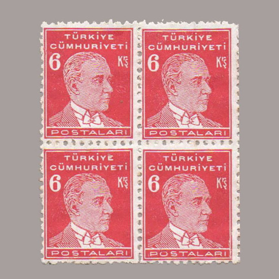 1940   4. ATATÜRK SERİSİ DÖRTLÜ BLOK