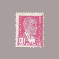 1941  1.1/2 KRŞ ATATÜRK POSTA PULU 