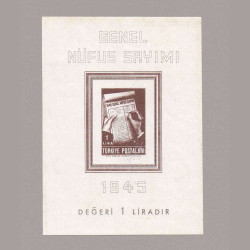 1945 NÜFUS SAYIMI HATIRA BLOKU