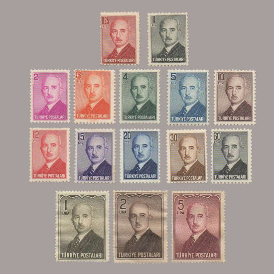 1948 LONDRA BASKISI İNÖNÜ PULLARI