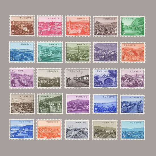 1958 ŞEHİRLER SERİSİ (5 krş. birinci 25 adet)