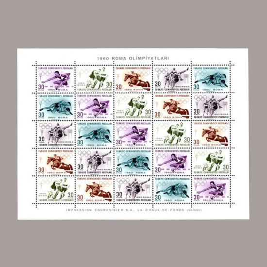 1960 ROMA OLİMPİYATLARI HATIRA BLOKU