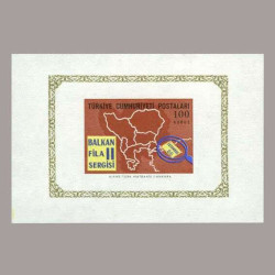 1966 "BALKANFİLA II" BALKAN ÜLKELERİ PUL SERGİSİ BLOKU