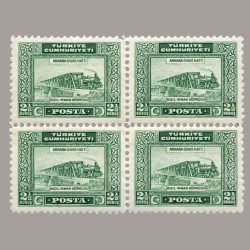 1929 LONDRA BASKISI YENİ HARFLERLE DÖRTLÜ BLOK