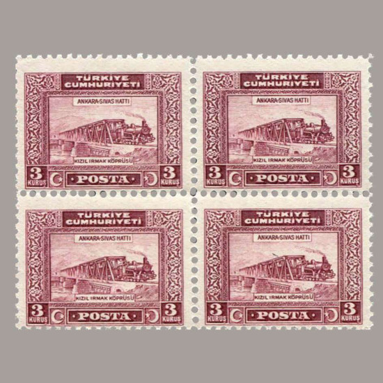 1929 LONDRA BASKISI YENİ HARFLERLE DÖRTLÜ BLOK