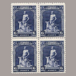 1929 LONDRA BASKISI YENİ HARFLERLE DÖRTLÜ BLOK