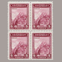 1930 LONDRA BASKISI PULLAR ("CÜMHURİYET",U noktalı) DÖRTLÜ BLOK