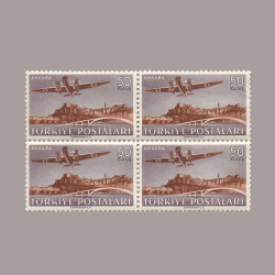 1949 UÇAK PULLARI DÖRTLÜ BLOK