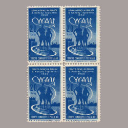 1950 DÜNYA GENÇLİK BİRLİĞİ II.KONSEYİ TOPLANTISI DÖRTLÜ BLOK