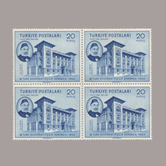 1950  III.TÜRK KOOPERATİFÇİLİK KONGRESİ DÖRTLÜ BLOK
