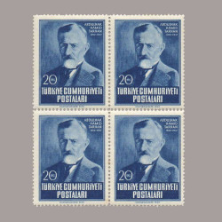 1952 ABDÜLHAK HAMİT TARHAN'nın 100.DOĞUM YILI DÖRTLÜ BLOK