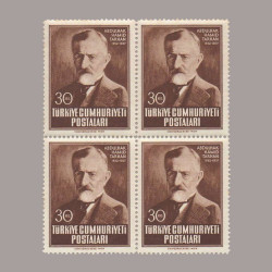 1952 ABDÜLHAK HAMİT TARHAN'nın 100.DOĞUM YILI DÖRTLÜ BLOK