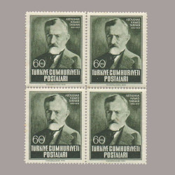 1952 ABDÜLHAK HAMİT TARHAN'nın 100.DOĞUM YILI DÖRTLÜ BLOK