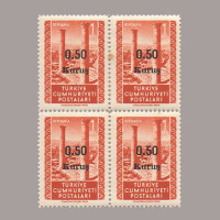 1952 0,50 KRŞ SÜRŞARJLI DÖRTLÜ BLOK