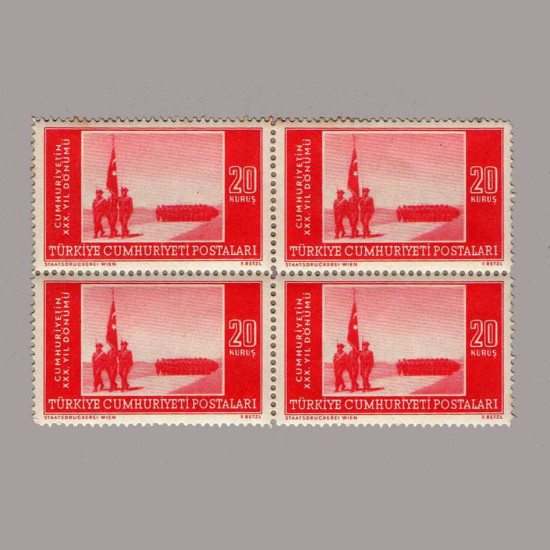 1953 CUMHURİYET'in 30.YILDÖNÜMÜ DÖRTLÜ BLOK