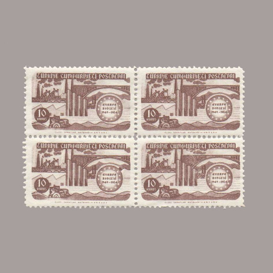 1954 AVRUPA KONSEYİ'nin 5.YILI DÖRTLÜ BLOK