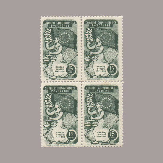 1954 AVRUPA KONSEYİ'nin 5.YILI DÖRTLÜ BLOK