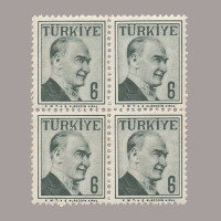 1957 ATATÜRK (Çift çizgili çerçeveli) DÖRTLÜ BLOK