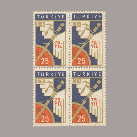 1958 İSTANBUL TİCARET OKULUNUN 75.YILI DÖRTLÜ BLOK