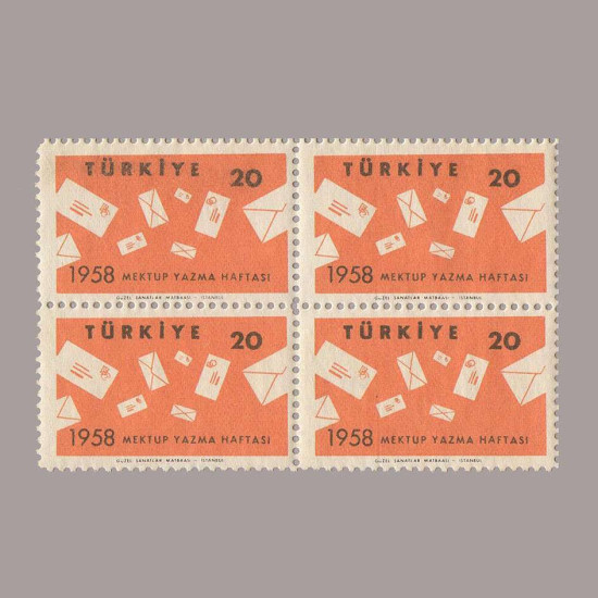 1958 MEKTUP YAZMA HAFTASI DÖRTLÜ BLOK