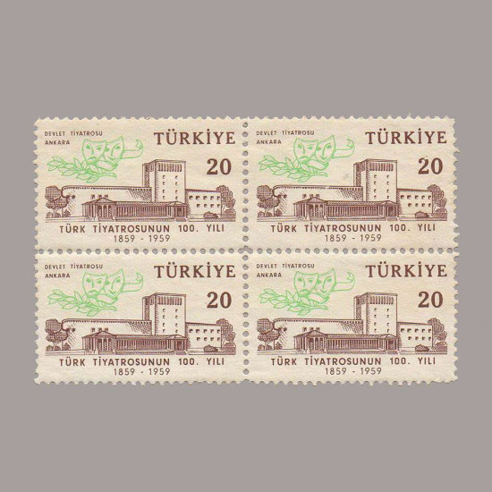 1959 TÜRK TİYATROSUNUN 100.YILI DÖRTLÜ BLOK