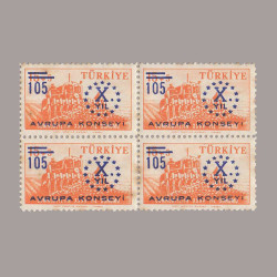 1959 AVRUPA KONSEYİ'nin 10.YILI ŞÜRŞARJLI DÖRTLÜ BLOK