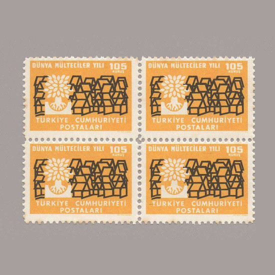 1960 DÜNYA MÜLTECİLER YILI  DÖRTLÜ BLOK