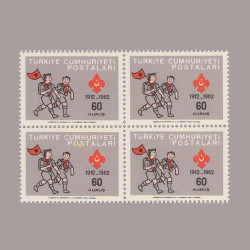 1962 TÜRK İZCİLİĞİNİN 50.YILI DÖRTLÜ BLOK
