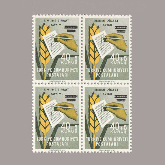 1963 GENEL ZİRAAT SAYIMI DÖRTLÜ BLOK