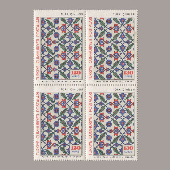 1966 TÜRK ÇİNİLERİ DÖRTLÜ BLOK