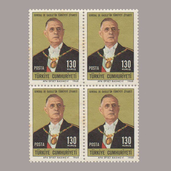 1968 DE GAULLE'ün TÜRKİYE ZİYARETİ DÖRTLÜ BLOK