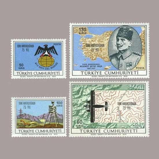 1970 TÜRK HARİTACILIĞININ 75.YILI SERİSİ