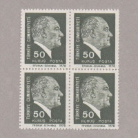 1978 ATATÜRK SÜREKLİ SERİ DÖRTLÜ BLOK