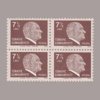 1979 ATATÜRK SÜREKLİ SERİ DÖRTLÜ BLOK