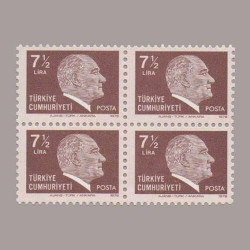 1979 ATATÜRK SÜREKLİ SERİ DÖRTLÜ BLOK