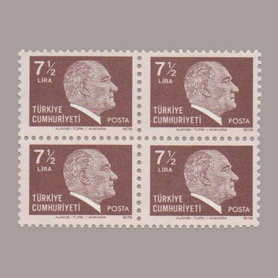 1979 ATATÜRK SÜREKLİ SERİ DÖRTLÜ BLOK
