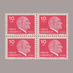 1979 ATATÜRK SÜREKLİ SERİ DÖRTLÜ BLOK