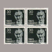 1981 ATATÜRK SÜREKLİ SERİ DÖRTLÜ BLOK