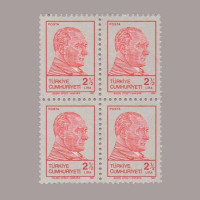 1981 ATATÜRK SÜREKLİ SERİ DÖRTLÜ BLOK