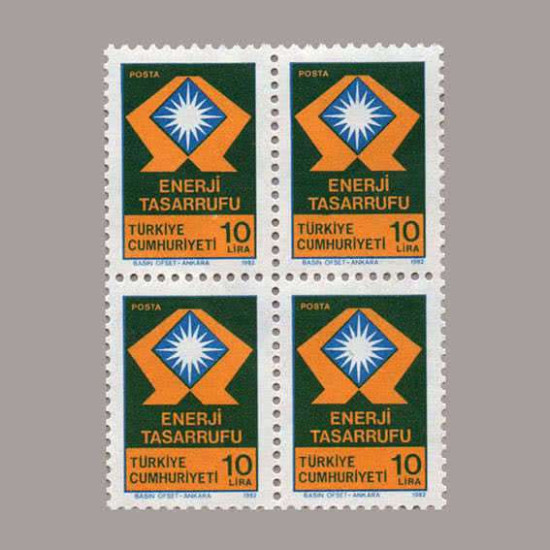 1982 ENERJİ TASARRUFU KONULU SÜREKLİ SERİ DÖRTLÜ BLOK