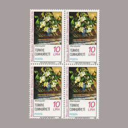 1982 RESSAM İBRAHİM ÇALLI'nın DOĞUMUNUN 100.YILI DÖRTLÜ BLOK