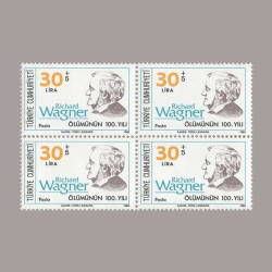 1983 WAGNER'in ÖLÜMÜNÜN 100.YILI DÖRTLÜ BLOK