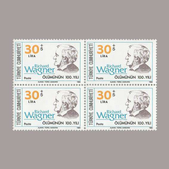 1983 WAGNER'in ÖLÜMÜNÜN 100.YILI DÖRTLÜ BLOK