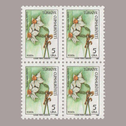 1985 KIR ÇİÇEKLERİ SÜREKLİ SERİ DÖRTLÜ BLOK