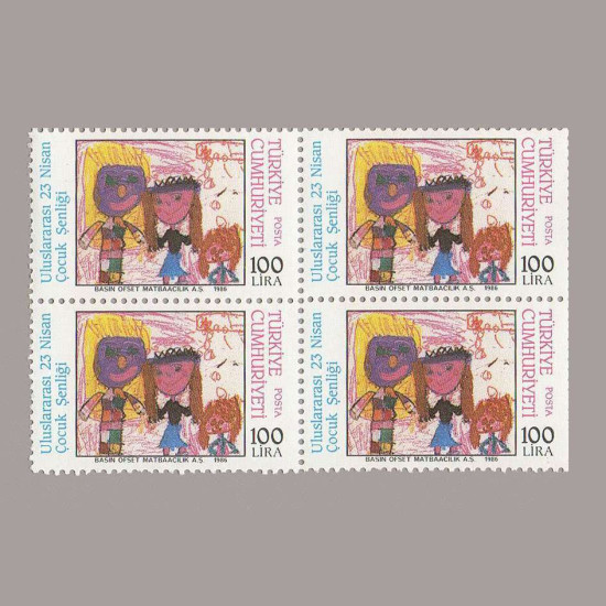 1986 23 NİSAN ÇOCUK BAYRAMI DÖRTLÜ BLOK