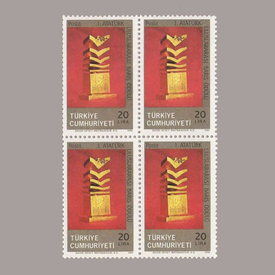 1986 1.ATATÜRK BARIŞ ÖDÜLÜ DÖRTLÜ BLOK